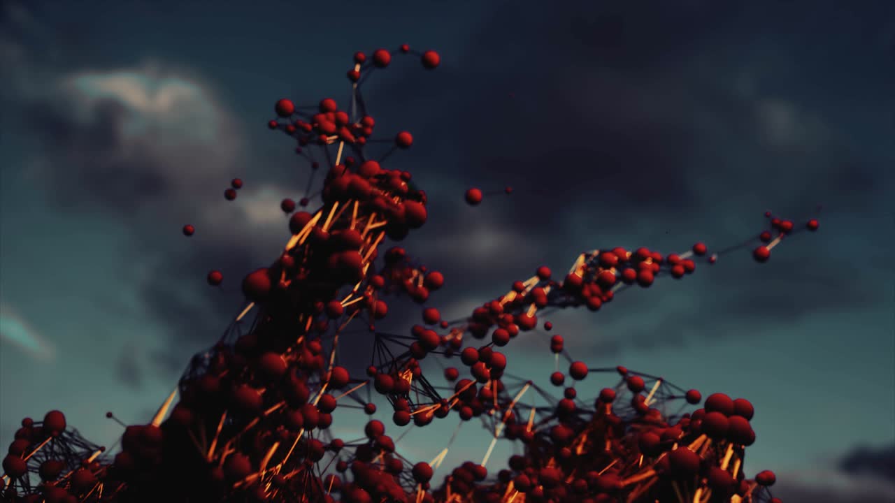 conexiones moleculares abstractas.