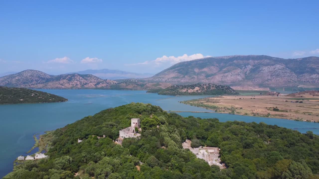 Vista aérea do Parque Nacional de Butrint, Albânia
