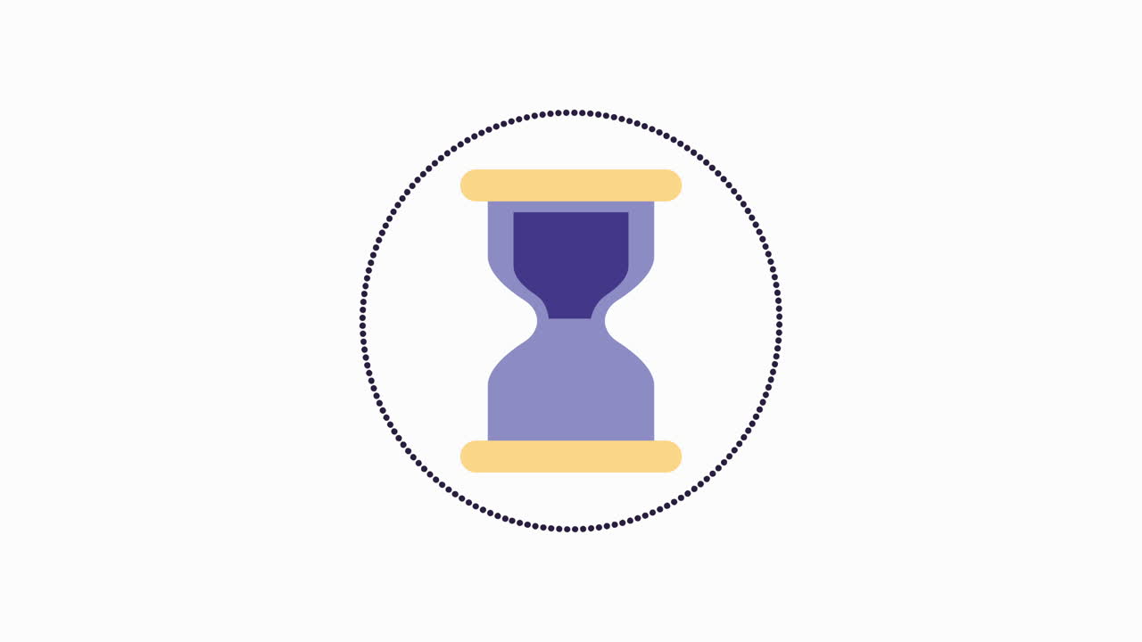 hourglass timer counter video animation