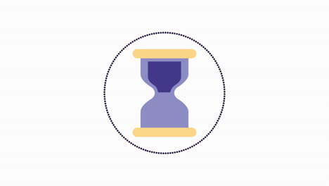 animación de vídeo con contador de tiempo de reloj de arena