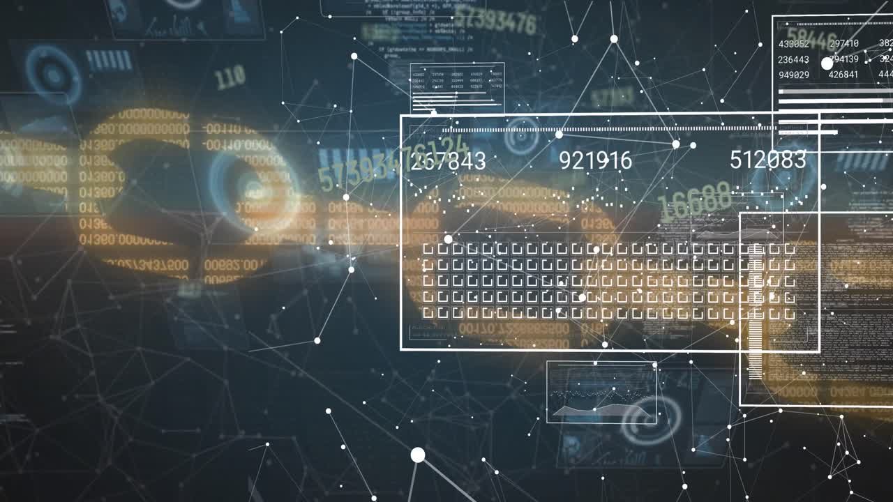 Animation of data processing over online security chain