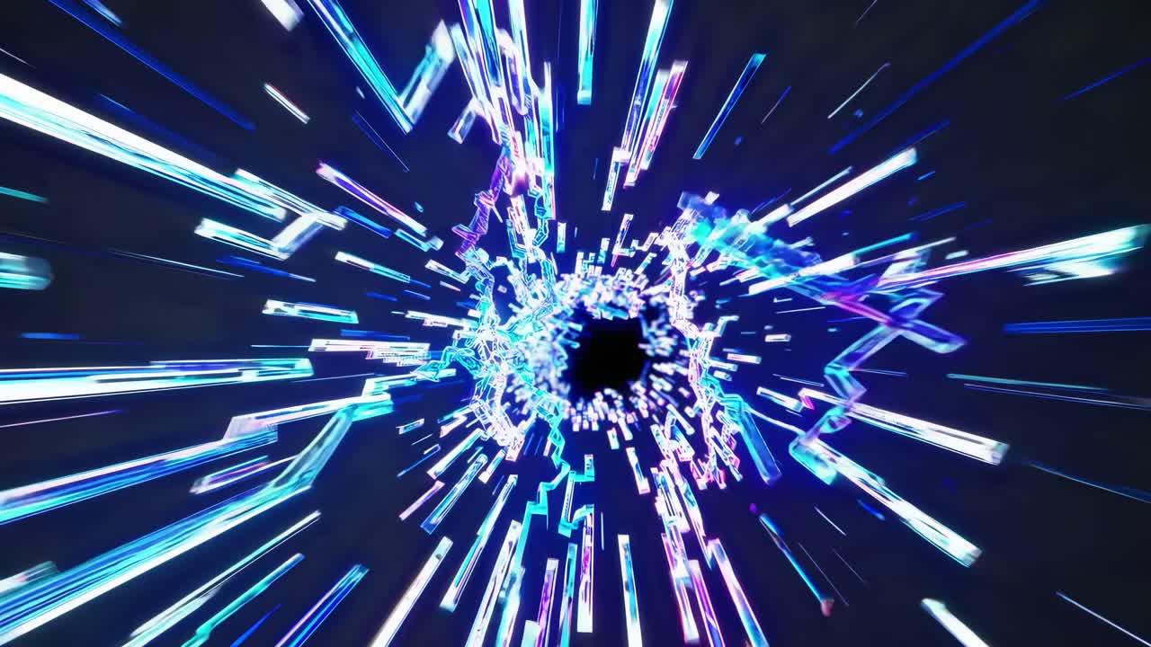 추상적인 빛의 터널