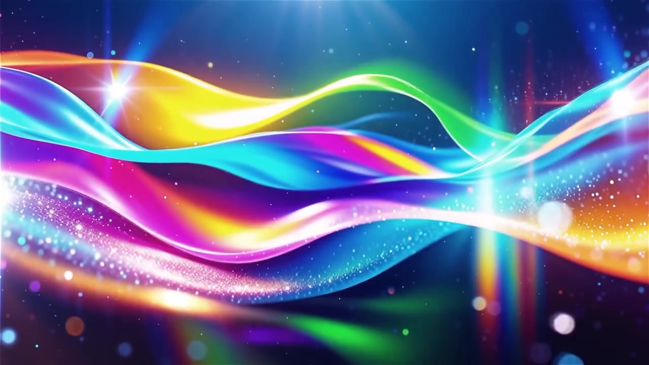 Fond abstrait d'ondes lumineuses fluides