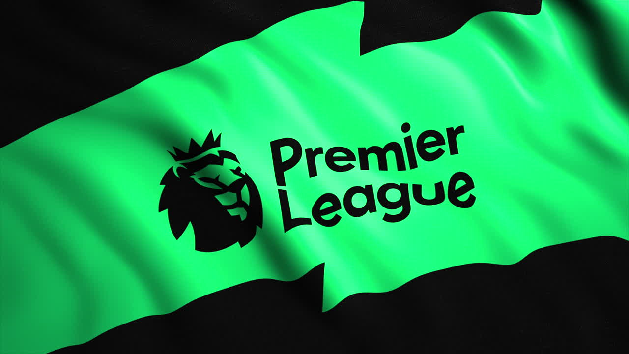 el logotipo de la premier league en bandera verde
