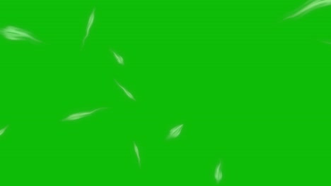 Ghosts-flying-from-the-center-on-green-screen-3D-animation