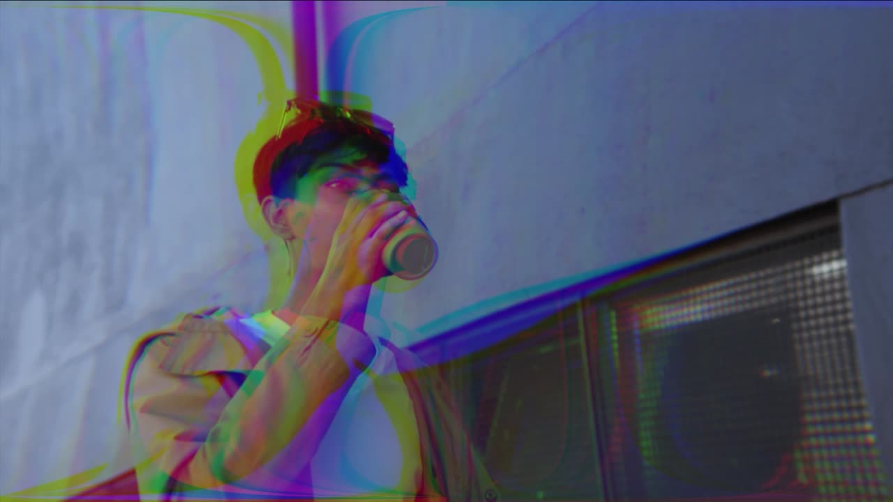 People drinking and skateboarding