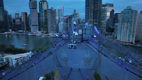 close up inspection shot of story bridge