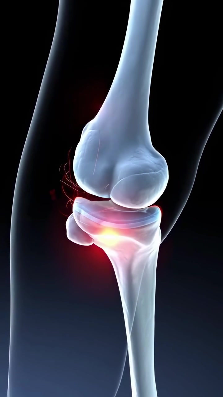 3D Animation of Human Knee Joint with Pain and Inflammation | Premium ...