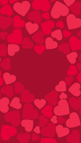 motion graphic of decorative background of hearts