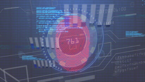 Animación-De-Procesamiento-De-Datos-Y-Huellas-Dactilares-Sobre-Diagramas.