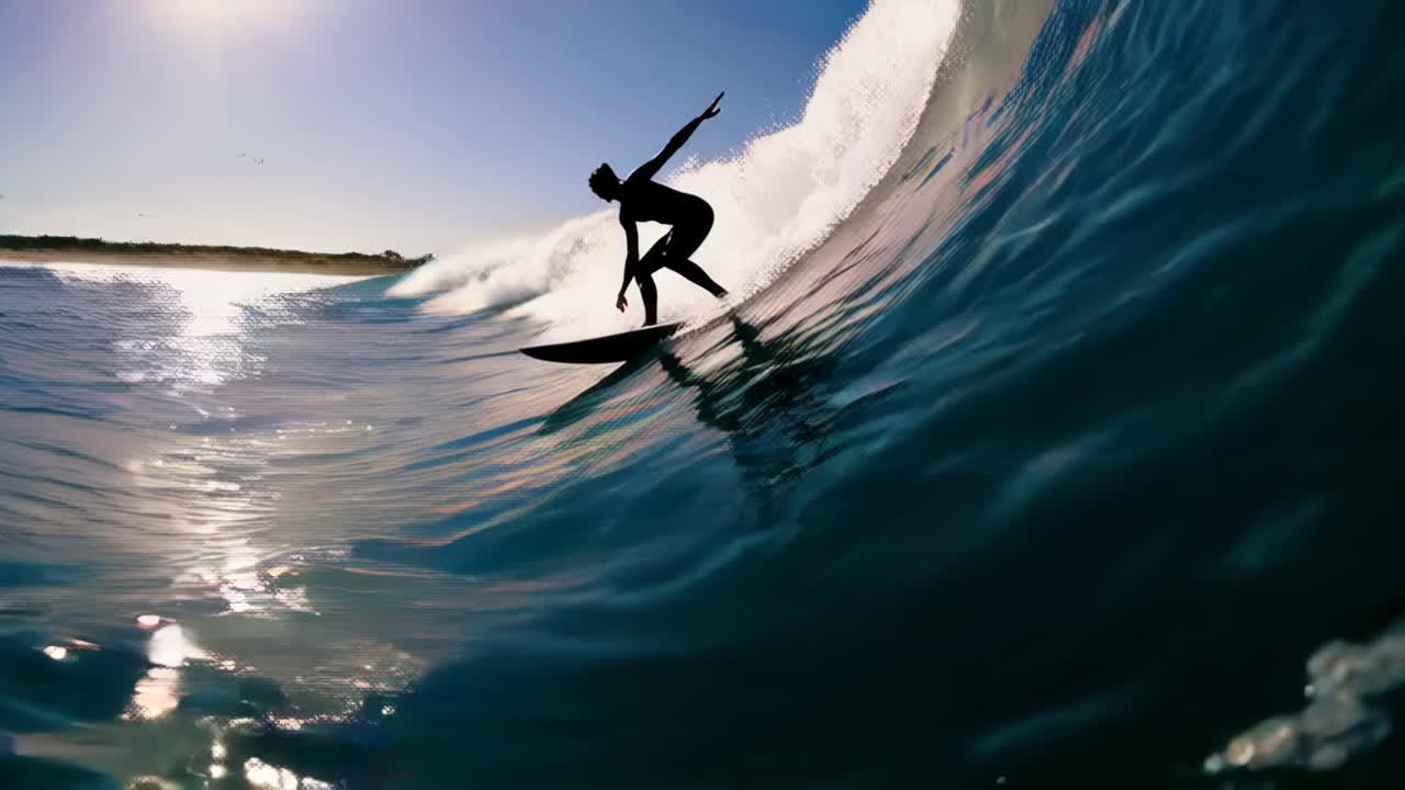 surfista montando una ola