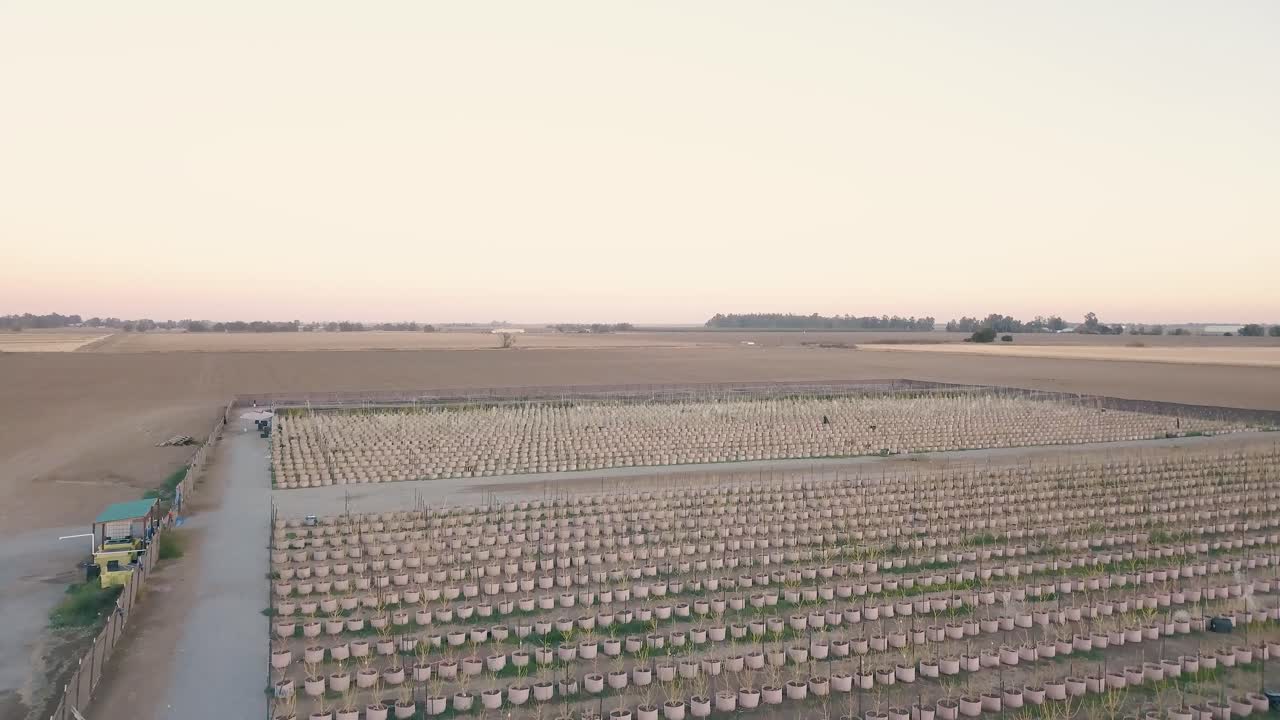 Aerial view of American countryside landscape, farmland