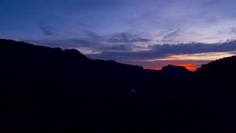 Sunset-time-lapse-over-the-Rio-Grande-River-at-the-US-Mexico-Border,-near-Terlingua,-Texas