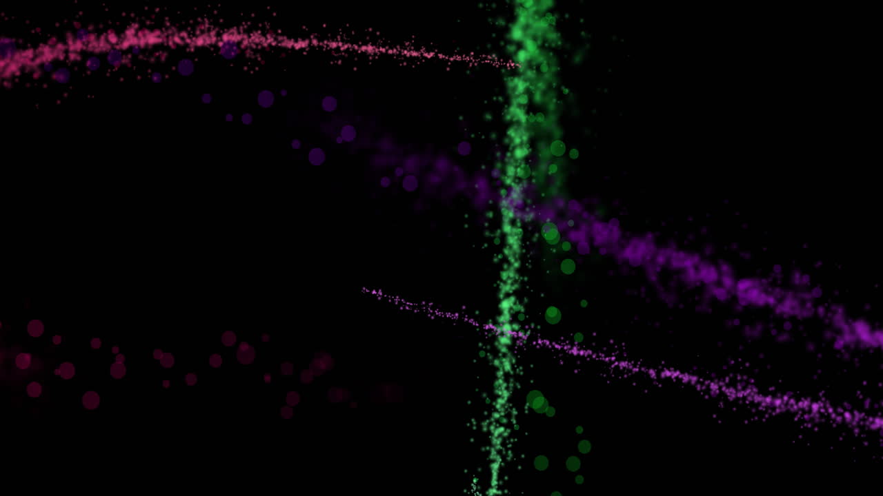 animación de ensayos de luz brillante con espacio de copia en fondo negro