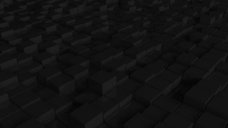 abstract black cubes pattern with wave movement