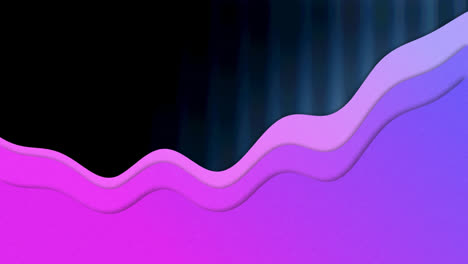 animation of purple wave over striped blue background