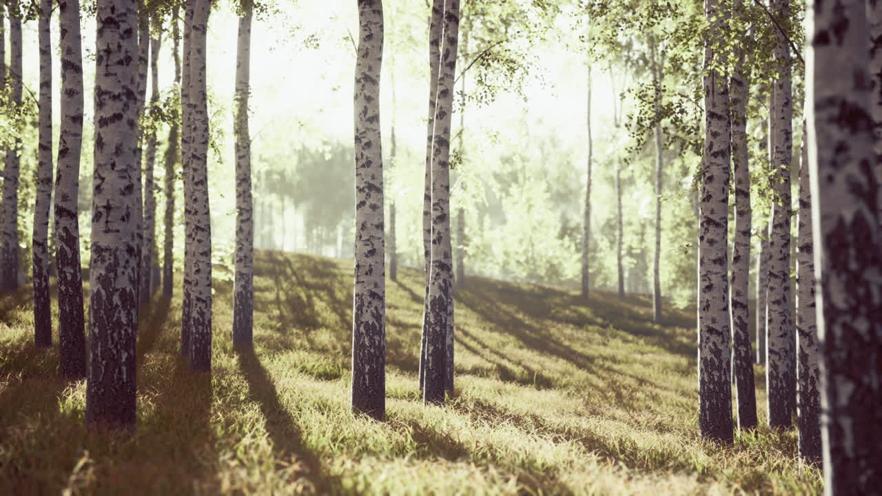 버드나무 숲 에서 해가 뜨는 것