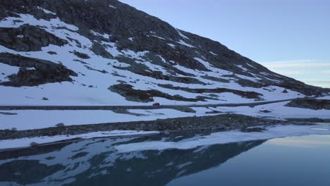 AERIAL:-Valley-with-snow-in-Norway