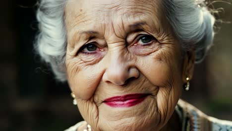 portrait of a smiling elderly woman