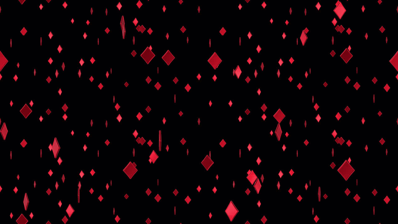 Diamonds Playing Cards LOOP TILE Symbol Falling with alpha
