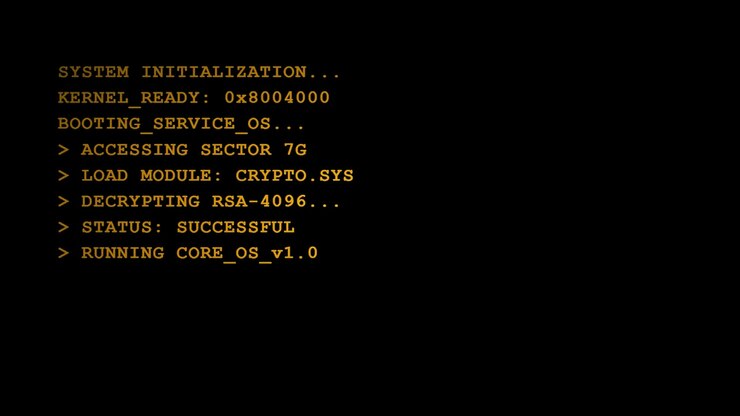 Inizializzazione del sistema informatico e testo della sequenza di avvio