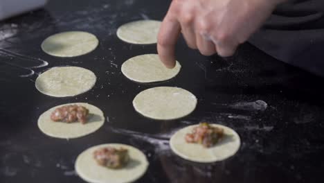 making dumplings