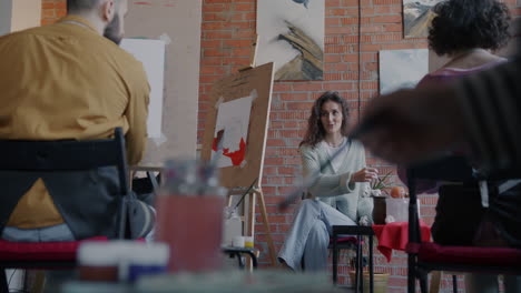 art class in progress
