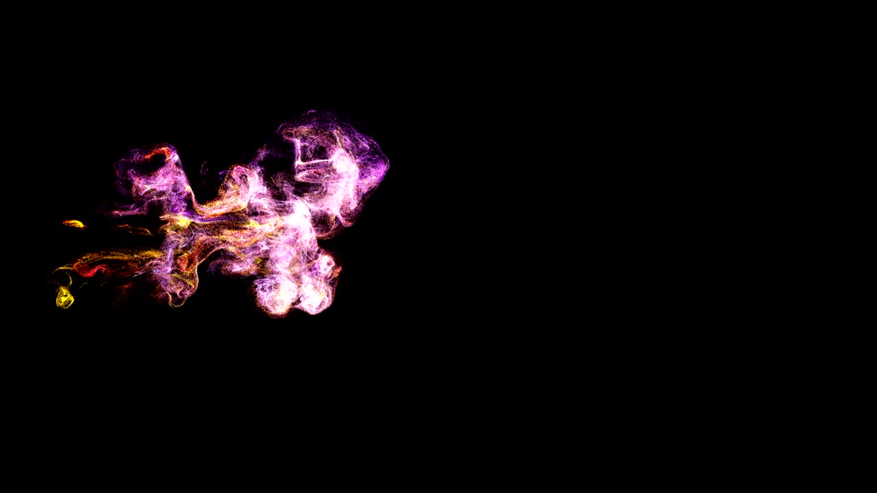 검은 인트로에 색 먼지