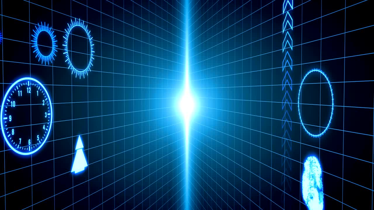 hud 인터페이스와 함께 추상적인 배경 디지털 배경