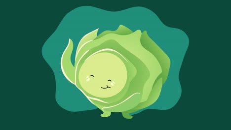 fresh cabbage vegetable character