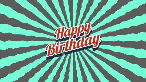 primer plano animado feliz cumpleaños texto sobre fondo de vacaciones 16