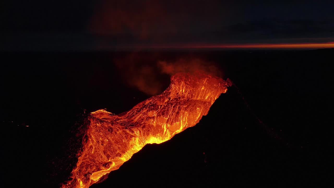 islandia fagradalsfjall volcán erupción drone aéreo