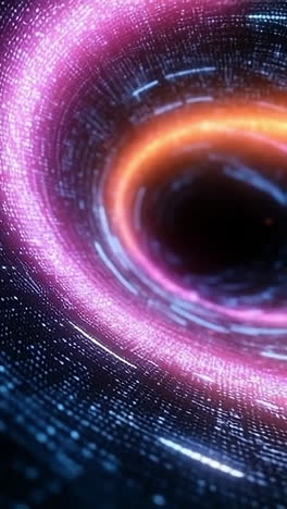 colorful abstract vortex in deep space. a swirling vortex of vibrant colors and lights represents a dynamic cosmic phenomenon in the depth of space.