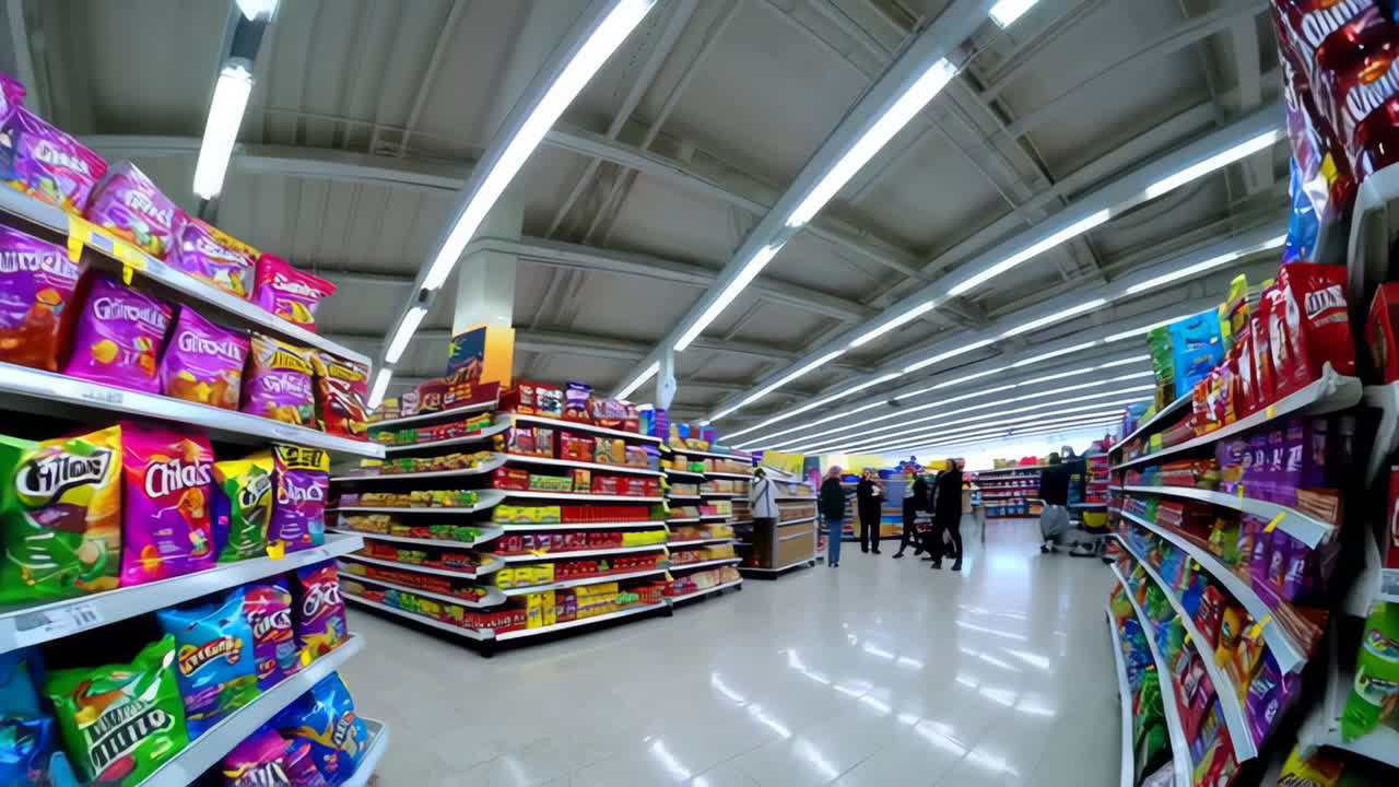 Grocery Store Snack Aisle