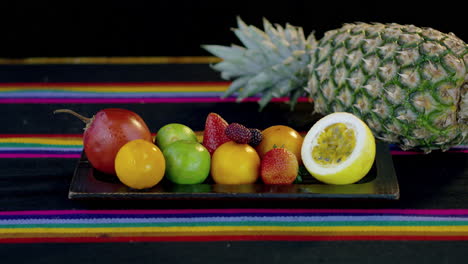 Fresh-fruits-and-a-glass-of-pineapple-juice