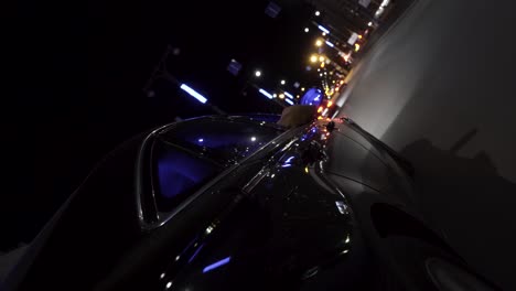 night drive in a city