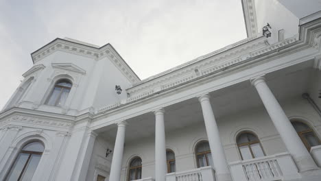 exterior of a grand white palace