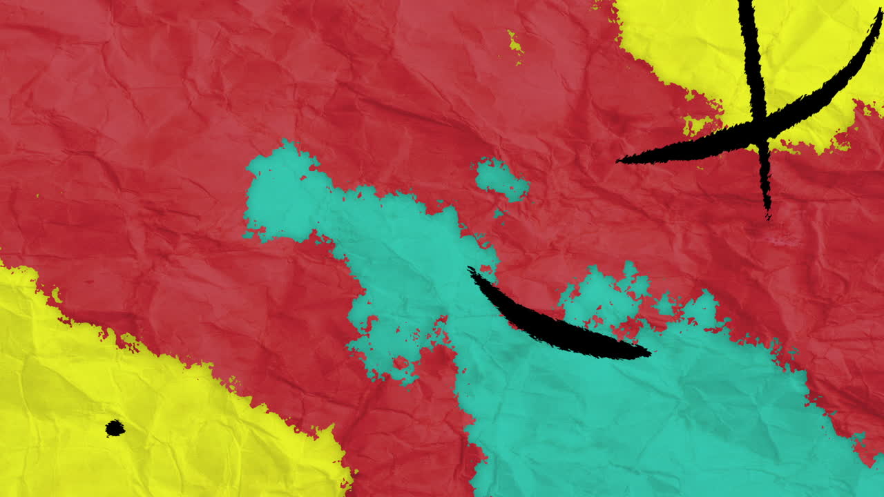 Dynamic Abstract Crumpled Paper and Brushstroke Transitions