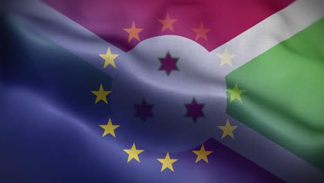 eu burundi flag loop background 4k