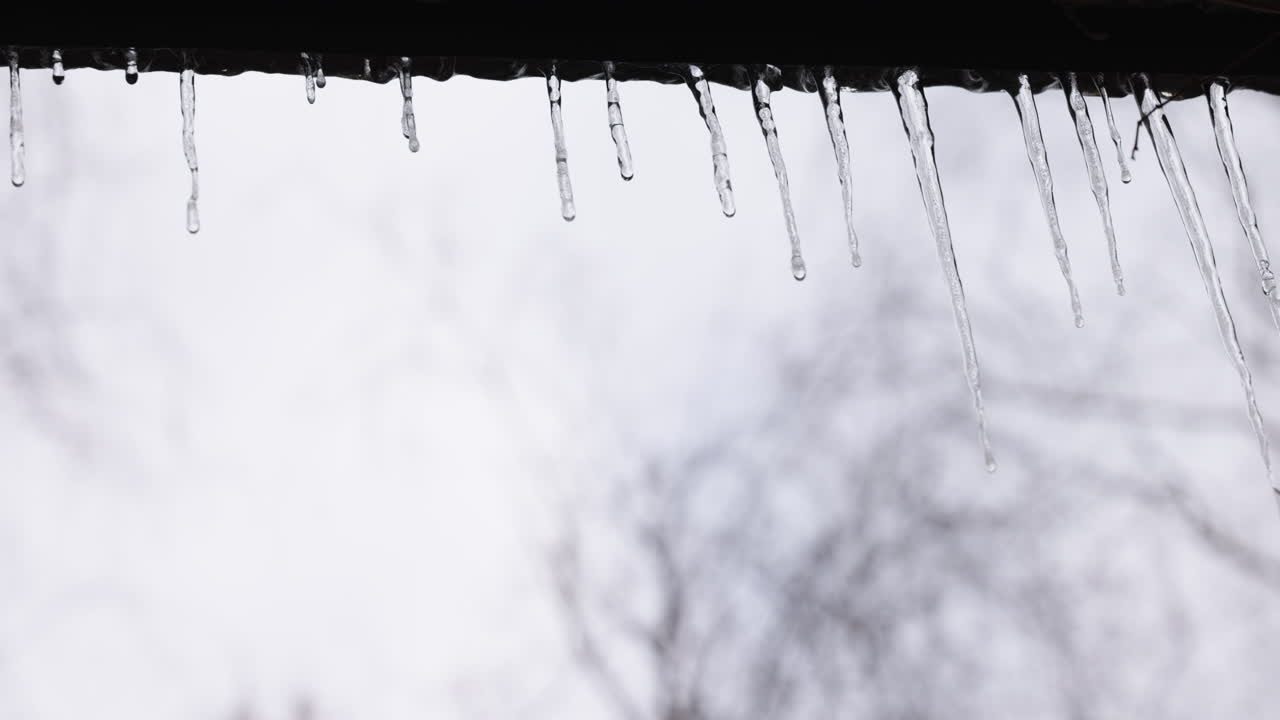 창문 위 에 있는 은 얼음 조각 들