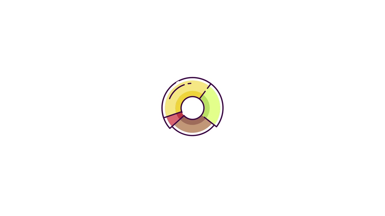 Animated Colorful Pie Chart for Data Visualization and Business Analytics