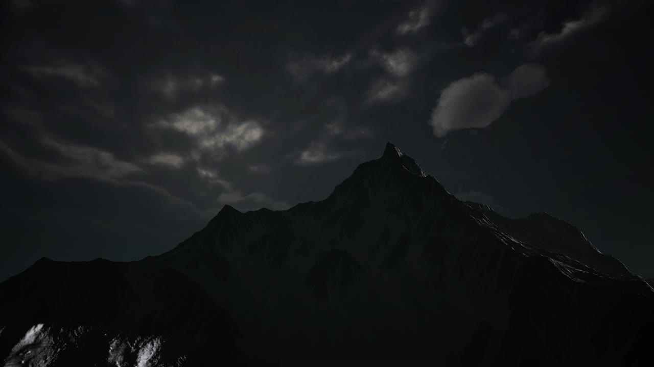 tormenta de nubes sobre las dolomitas