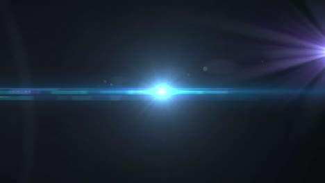 animación de luces brillantes sobre un fondo azul.