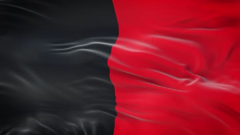 aosta valley (region of italy) flag waving in the wind with highly detailed fabric texture. seamless loop