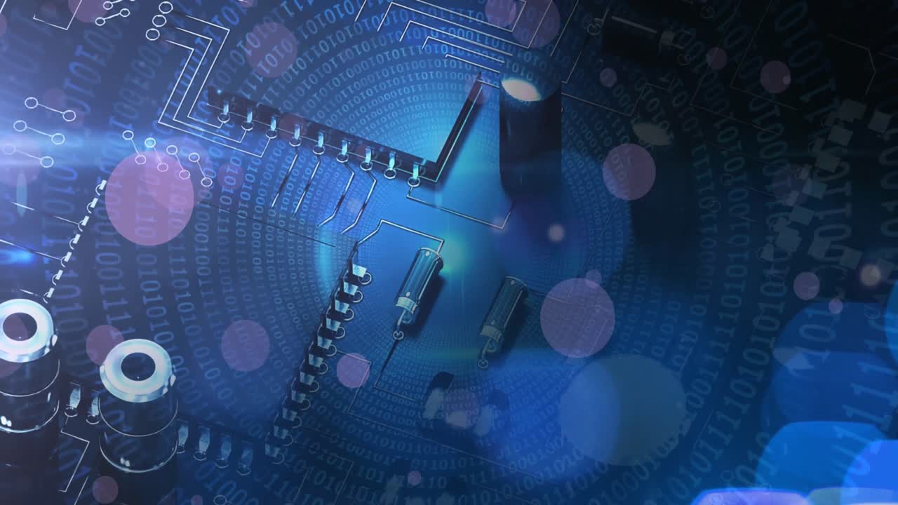 컴퓨팅 보드를 통해 데이터 처리의 애니메이션