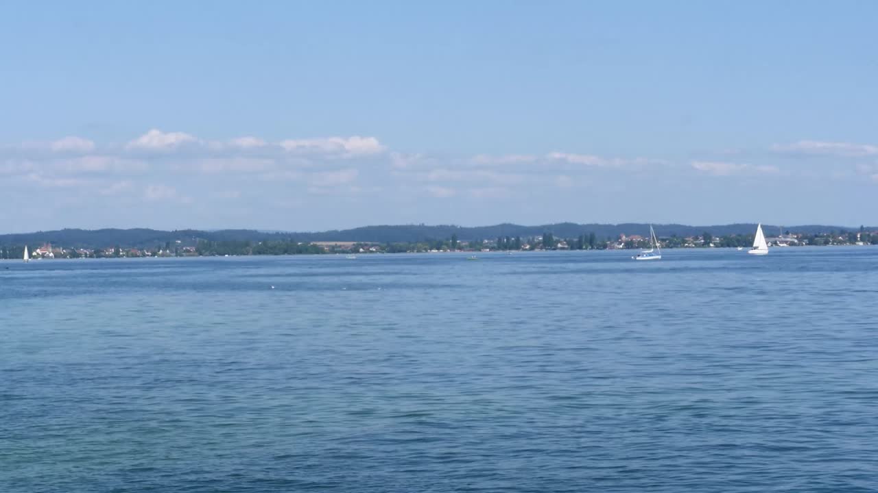 콘스턴스 호수, 범선, 하늘의 빛 구름