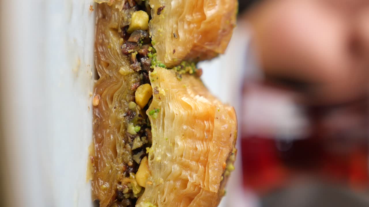 un primer plano de la baklava