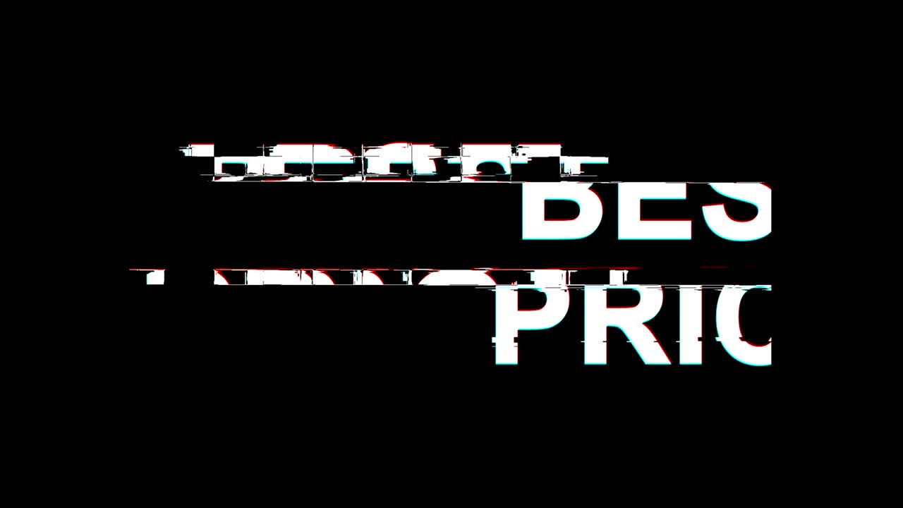 mejor precio efecto glitch texto distorsión de televisión digital animación de bucle 4k