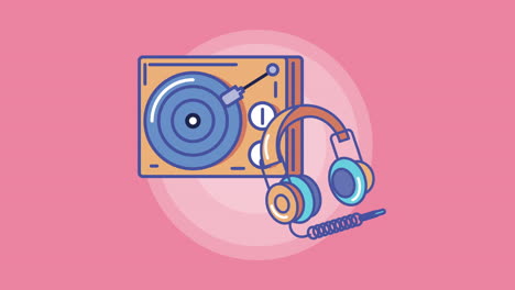 retro music equipment illustration