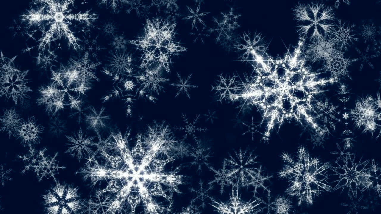Pretty Snow 2 - Glittering Christmas Snowflakes Video Background Loop